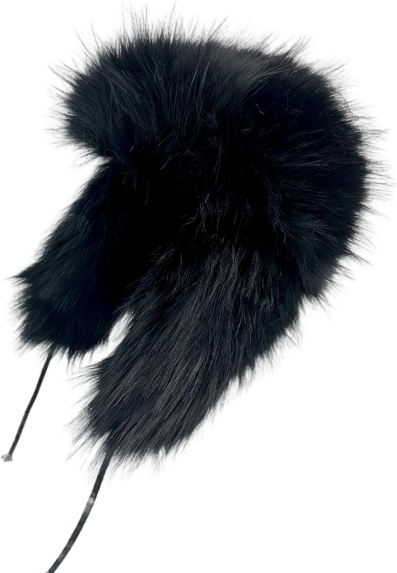 YFJNV Y2K Faux Fur Russian Hat, Soft, Warm Winter Trapper Hat with Earmuffs for Men and Women - Image 1